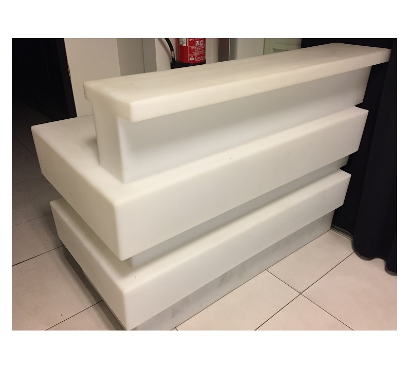 Baaritiski (valaistu) 145x80 cm