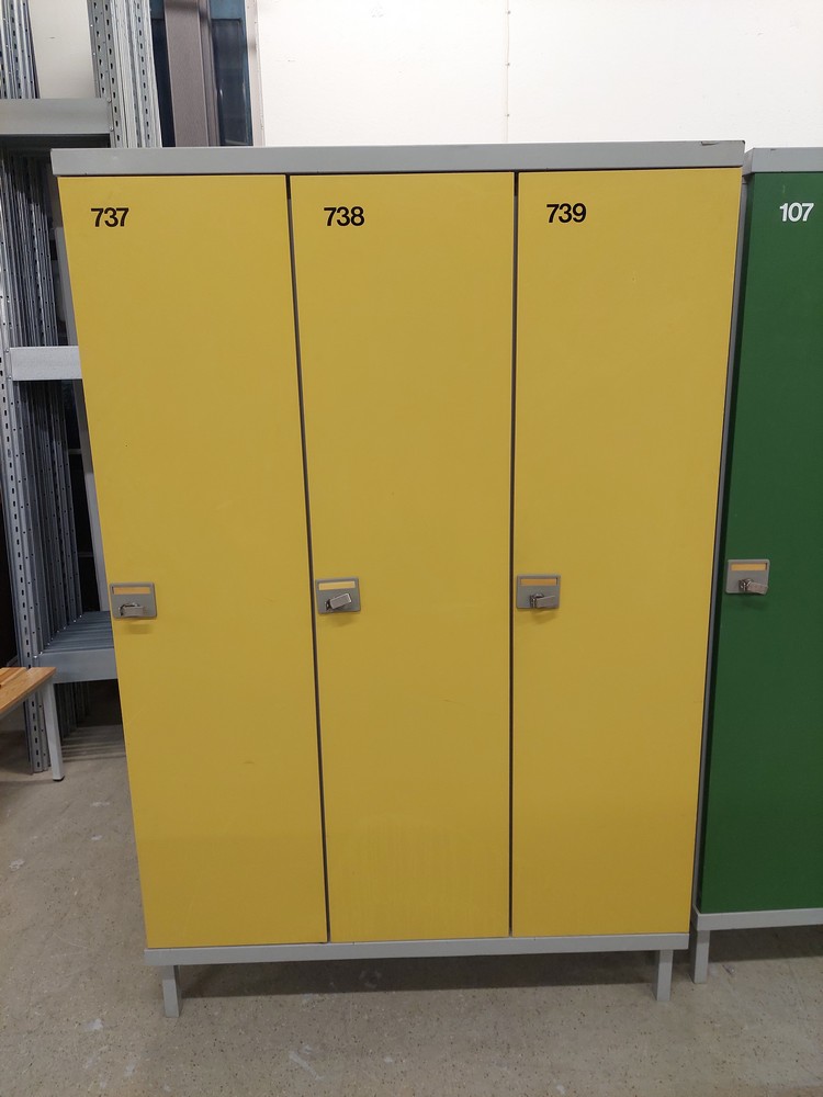 Pukukaappi Turenko 3-oven sarja (40 cm), keltainen