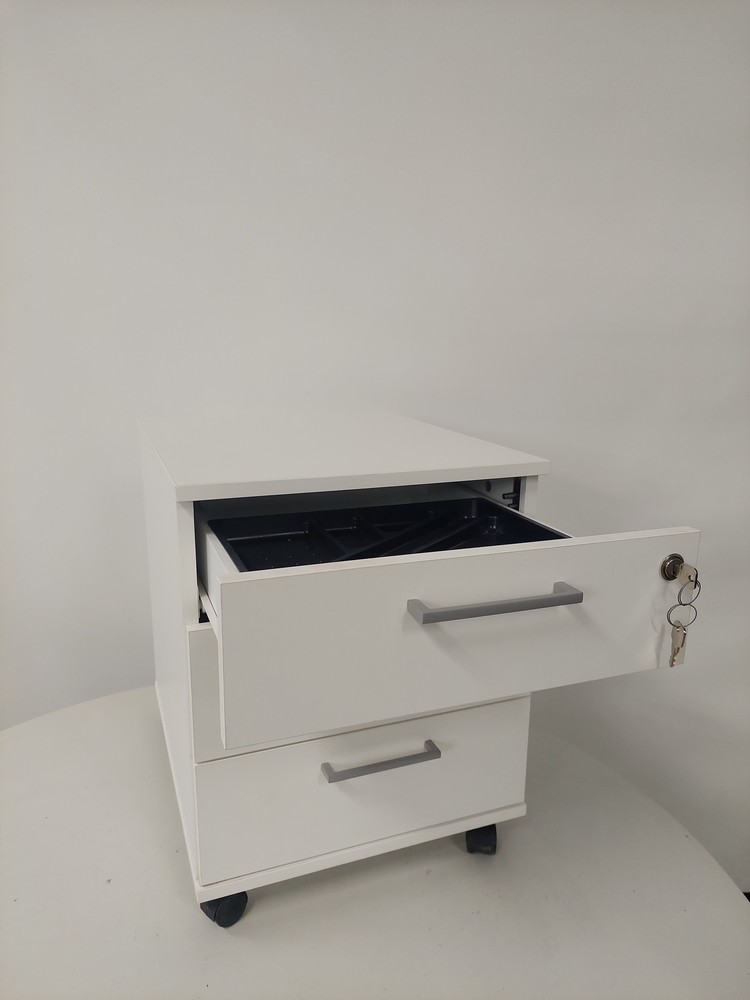 Pyörällinen laatikosto valkoinen - Image 2