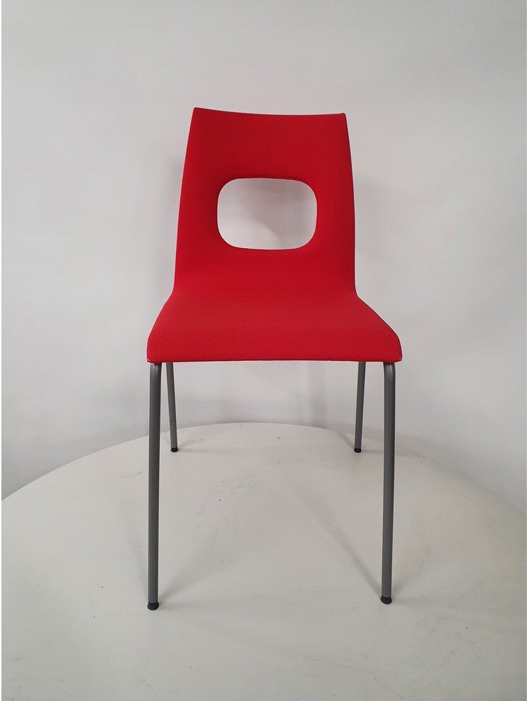 EFG asiakastuoli, punainen/harmaa - Image 2