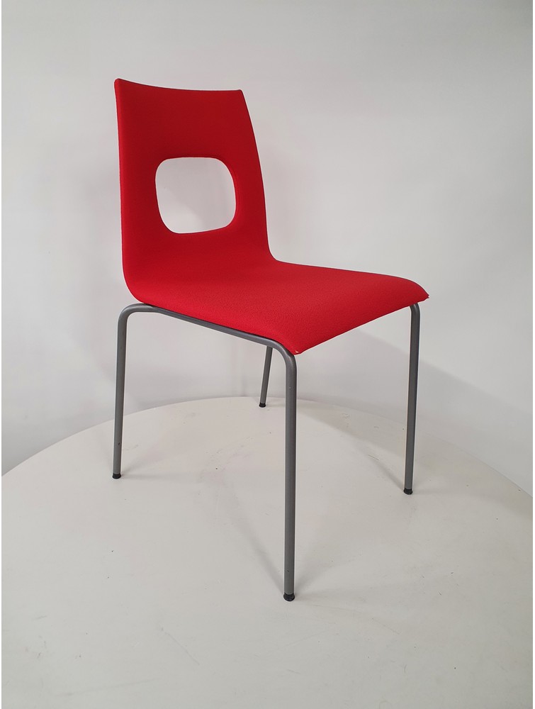 EFG asiakastuoli, punainen/harmaa