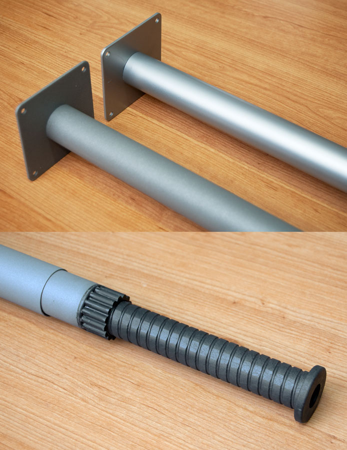 Säädettävä pöydänjalka harmaa Ø 40 mm - Image 2